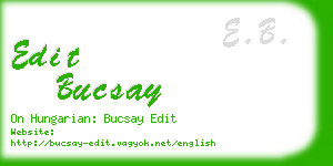 edit bucsay business card